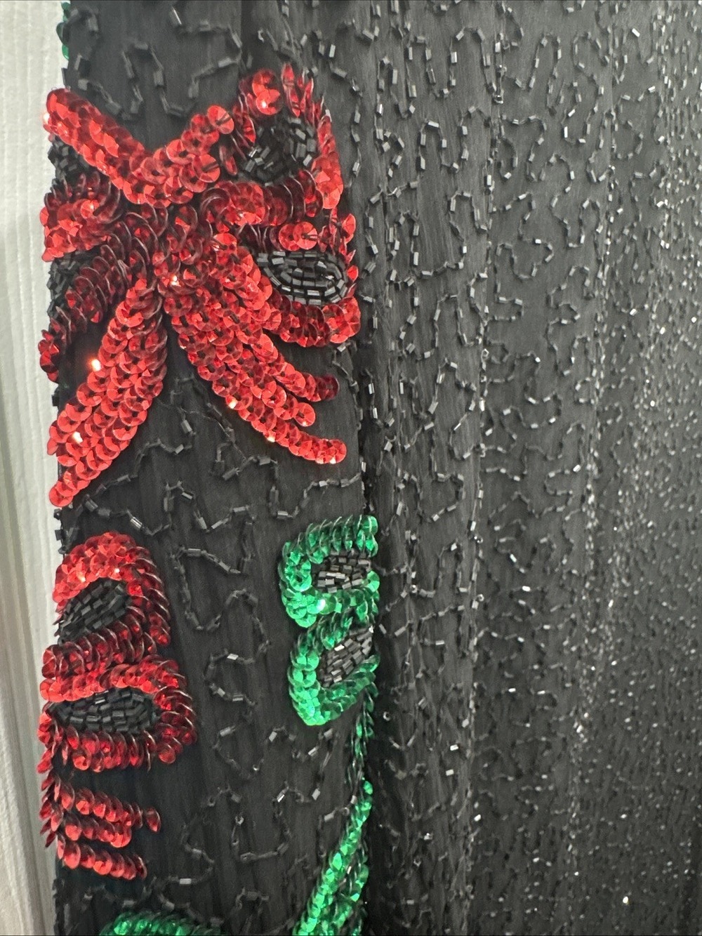 Vintage Laurence Kazar Beaded Sequin Holiday Christmas Bows Jacket Women’s 4X - Picture 8 of 12